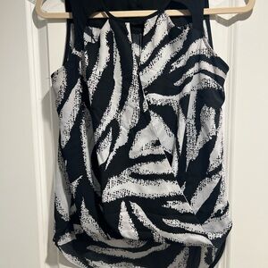 Black and White Zebra Print Women's Top